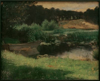 Lac bordé de roseaux dans le Brandebourg - Melchior Lechter