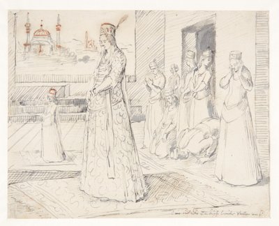 Un groupe de femmes turques en prière - Melchior Lorck
