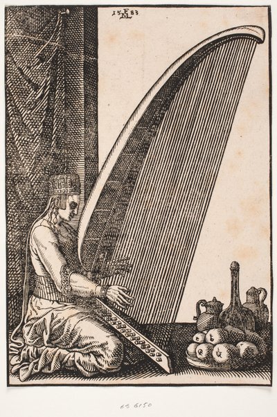Un harpiste - Melchior Lorck