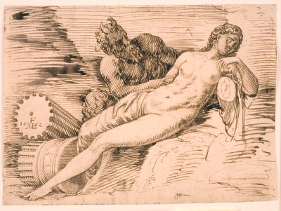 Un satyre espionnant Antiope endormie - Melchior Lorck
