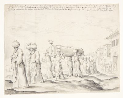 Procession funéraire turque - Melchior Lorck