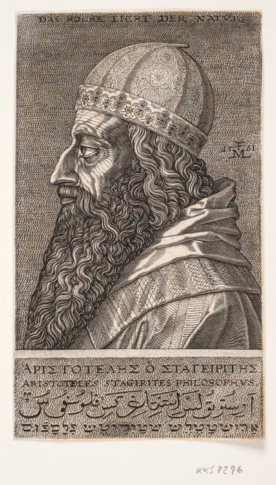 Aristote, portrait en buste, profil vers la gauche - Melchior Lorck