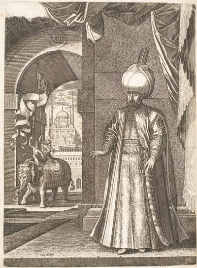 Portrait du sultan Soliman le Magnifique (debout) - Melchior Lorck