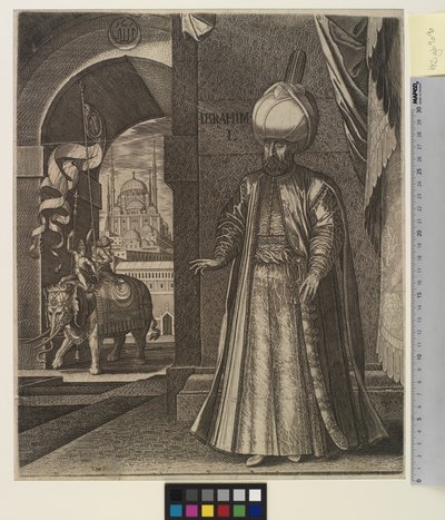 Portrait de Soliman le Magnifique (debout) - Melchior Lorck