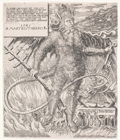 Le pape en sauvage. Allégorie satirique - Melchior Lorck