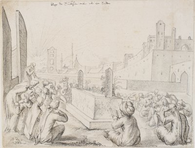 Femmes turques en deuil autour d