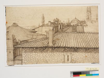 Vue sur les toits vers la colonne d