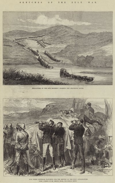 Croquis de la guerre zouloue - Melton Prior