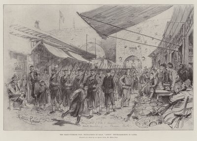 La Guerre Gréco-Turque, Marins du HMS Anson en Marche à Canea - Melton Prior