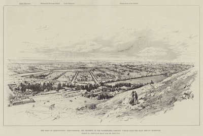 La ville de Doornfontein, Johannesburg, propriété de la compagnie des eaux, vue du réservoir de service élevé - Melton Prior