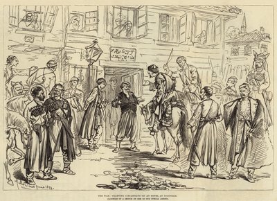 La guerre, cantonnement des Circassiens dans un hôtel à Nicopolis - Melton Prior