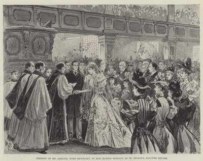 Mariage de M. Asquith, Secrétaire d