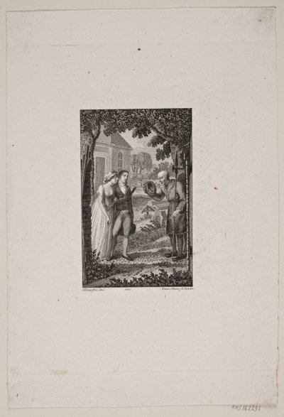 Illustration avec un veilleur saluant un jeune couple - Meno Haas