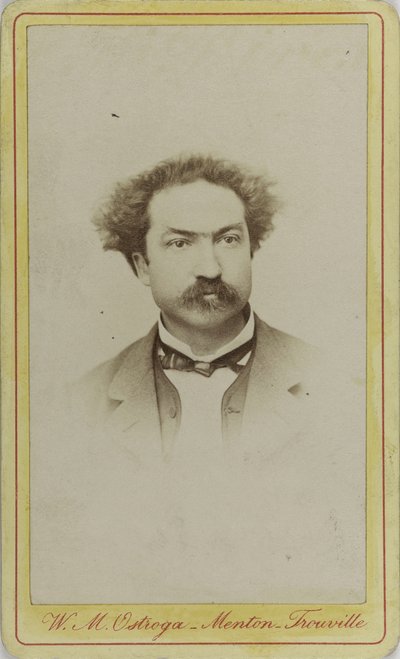 Portrait du compositeur Robert Planquette 1848-1903, vers 1880 - Menton . Photo studio W.M. Ostroga