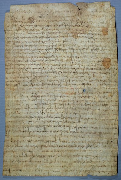 Document écrit par Wadomir (Uuademir) et sa femme, Ercamberta, c.690-691 - Merovingian