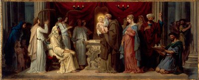 French: Présentation de Jésus au Temple Presentation of Christ in the Temple - Merry-Joseph Blondel
