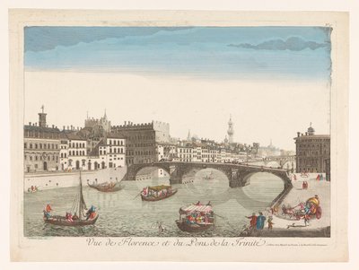 Vue du Ponte Santa Trinita sur le fleuve Arno à Florence - Mesard