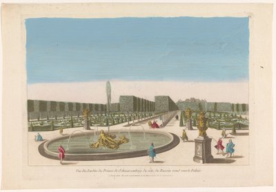Vue de la fontaine du jardin du Palais Schwarzenberg près de Vienne - Mesard