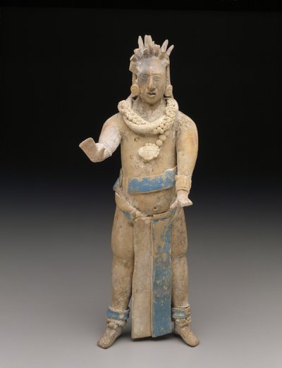 Figurine : homme debout, période classique tardive, 650-900 apr. J.-C. (céramique et peinture) - Mesoamerican Mesoamerican