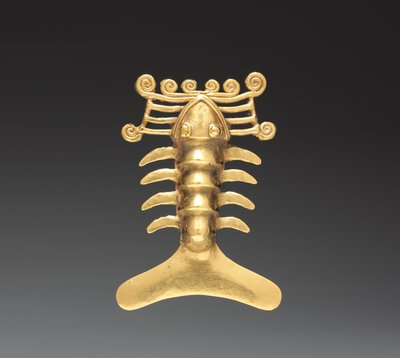 Pendentif homard, c. 1000-1500 (or coulé) - Mesoamerican Mesoamerican