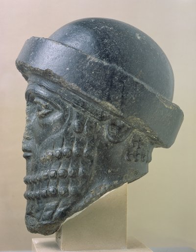 Tête royale, connue sous le nom de Tête de Hammurabi, Suse, Iran, début du 2e millénaire, vers 1750 av. J.-C. - Mesopotamian