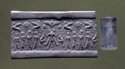 Sceau-cylindre, Syrie du Nord (quartz) - Mesopotamian Mesopotamian