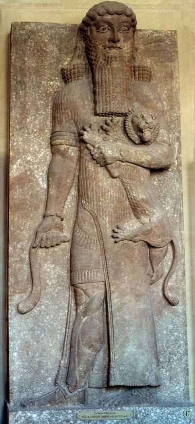 Mésopotamie : Statue de Sargon maîtrisant un lion, dit Gilgamesh - Mesopotamian Mesopotamian