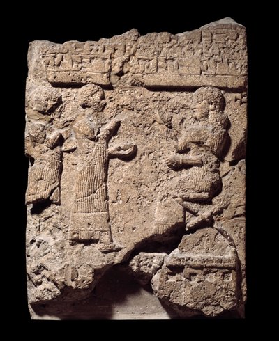 Mésopotamie : relief en calcaire de scribes prenant le butin lors du pillage de Musasir. du palais de Sargon II à Khorsabad (Khunsabad). 710 av. J.-C. Paris, Musée du Louvre - Mesopotamian Mesopotamian