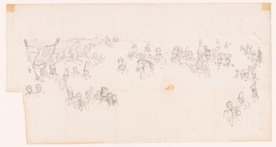 Dessin du tableau représentant la bataille de Waterloo - Met and Meylink