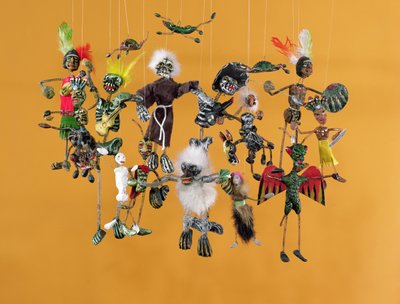 Figures du Jour des Morts, de Oaxaca - Mexican School