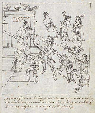 Bataille évangélique, de Historia de Tlaxcala par Diego Muñoz Camargo - Mexican School