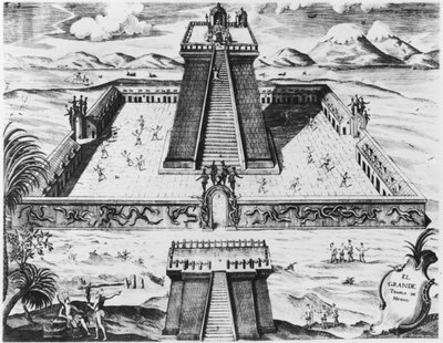 Le Templo Mayor à Tenochtitlan, tiré de 