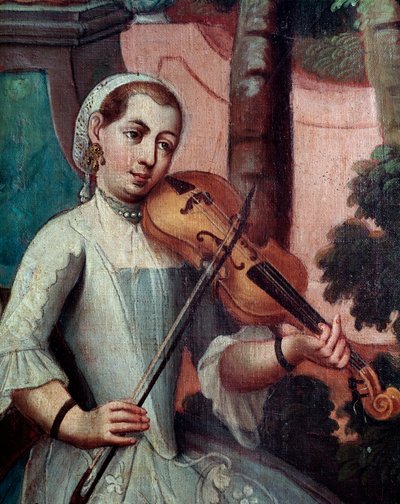 Joueur de violon. Détail de l
