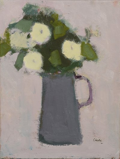 Fleurs blanches, pichet gris - Michael (BACS) Clark
