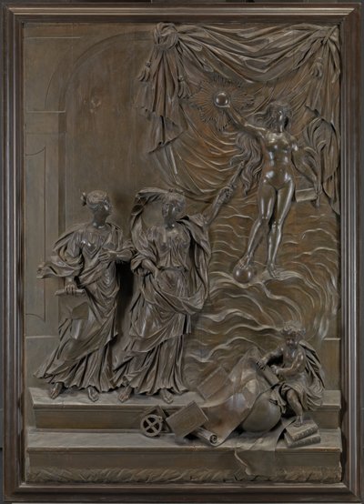 Les reliefs de Stowe : peut-être la Vérité se révélant aux Arts Libéraux, vers 1715 - Michael (attr.to) Chuke