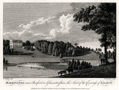 Barrington, près de Burford dans le Gloucestershire, le siège de la comtesse de Talbot - Michael Angelo Rooker