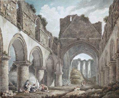 Abbaye de Buildwas, Shropshire, vers 1760-1800 - Michael Angelo Rooker