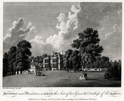 Jennings près de Maidstone dans le Kent, le siège de sa Grâce la Duchesse de St Albans, 1776 - Michael Angelo Rooker