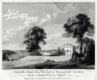 Siège du très honorable comte de Harcourt à Nuneham, avec une vue lointaine d