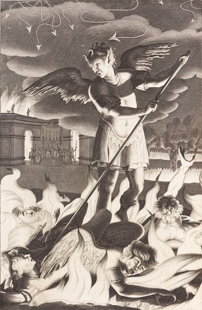 Illustration pour le Paradis perdu de John Milton, 1688 - Michael Burghers