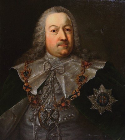 Portrait de Hermann Carl von Keyserlingk 1696-1764, milieu du 18e siècle - Michael Christoph Hagelgans