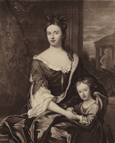 La reine Anne et son fils William duc de Gloucester - Michael Dahl