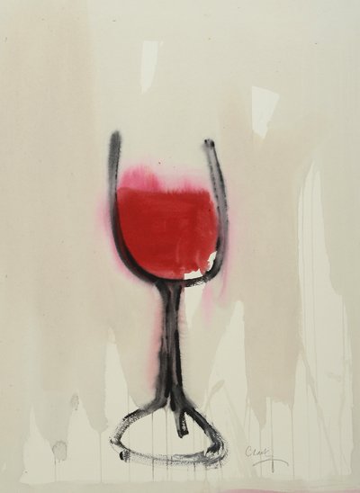 Claret, 2016 (aquarelle sur papier) - Michael G. Clark