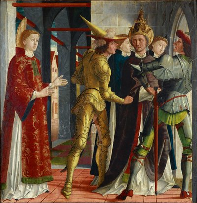 Le pape Sixte II prend congé de saint Laurent - Michael Pacher