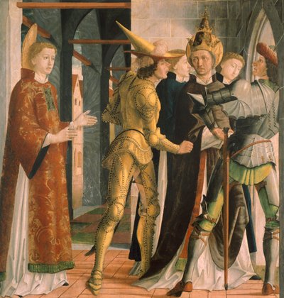 Le pape Sixte II prenant congé de Saint Laurent - Michael Pacher