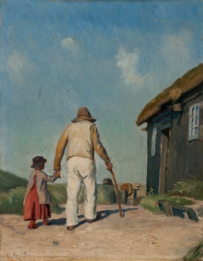 Chrétien aveugle, étude - Michael Peter Ancher