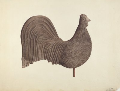 Girouette en forme de coq, probablement 1940 - Michael Riccitelli