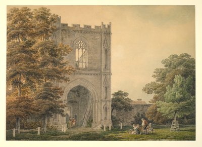 Porte en ruine à l