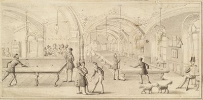 La salle de billard du "Café Viennois" au coin du Neuer Markt et de la Plankengasse à Vienne - Michael Stohl