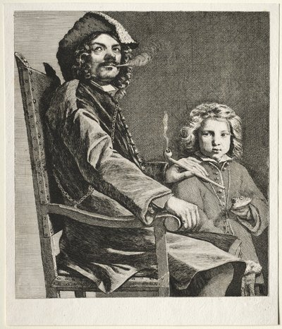 Homme fumant une pipe et un petit garçon, c. 1660 - Michael Sweerts
